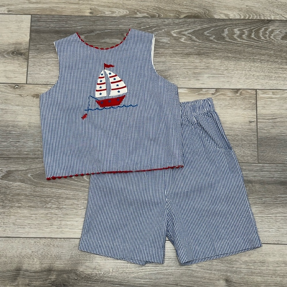⛵️ Girls 2- piece sailboat outfit